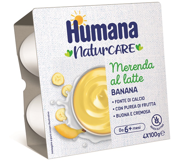 HUMANA MERENDA LATTE BANANA 4 PEZZI DA 100 G - Farmastop