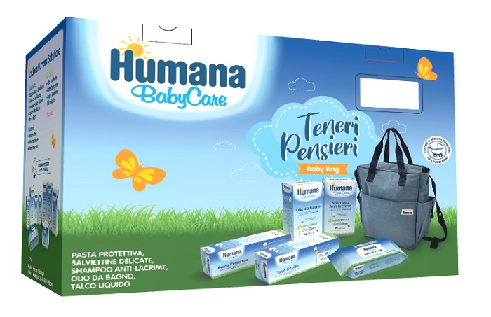 TENERI PENSIERI BABY BAG BABY CARE PASTA 100 ML + SALVIETTE 72 PEZZI + OLIO DA BAGNO 200 ML + SHAMPOO 200 ML + TALCO LIQUIDO 100 ML - Farmastop