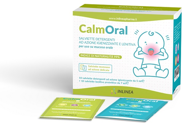CALMORAL 10 SALVIETTE DETERGENTI + 10 SALVIETTE LENITIVE PROTETTIVE - Farmastop