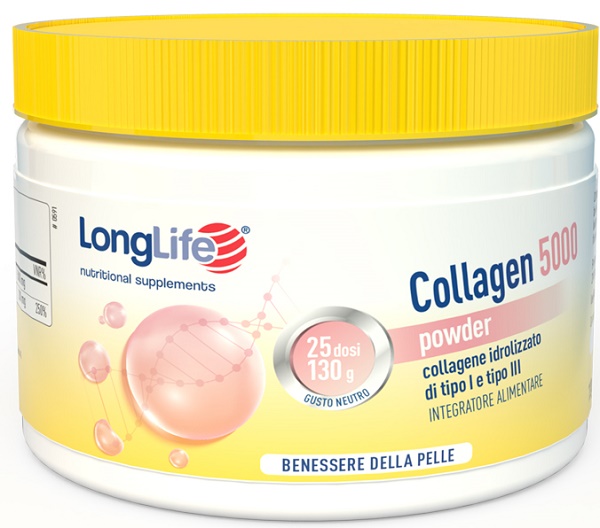 LONGLIFE COLLAGEN 5000 POWDER 130 G - Farmastop