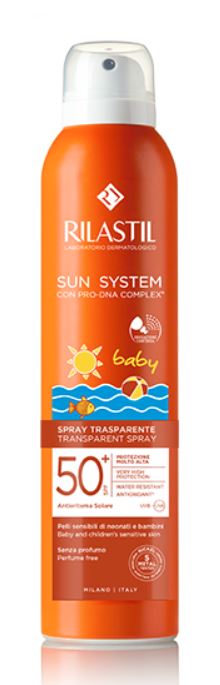 RILASTIL SUN SYSTEM BABY TRANSPARENT SPRAY SPF50+ 200 ML - Farmastop
