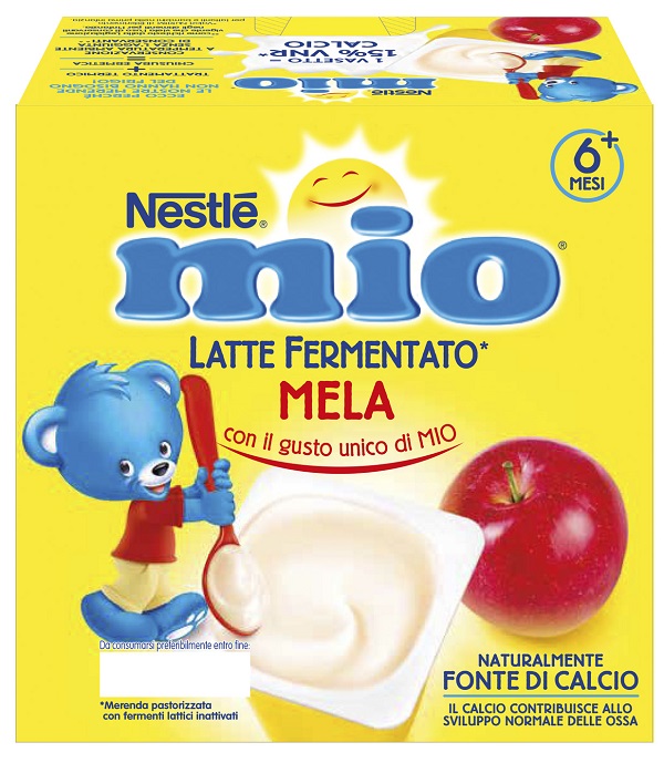 MIO MERENDA LATTE FERMENTATO MELA 4 PEZZI DA 100 G - Farmastop