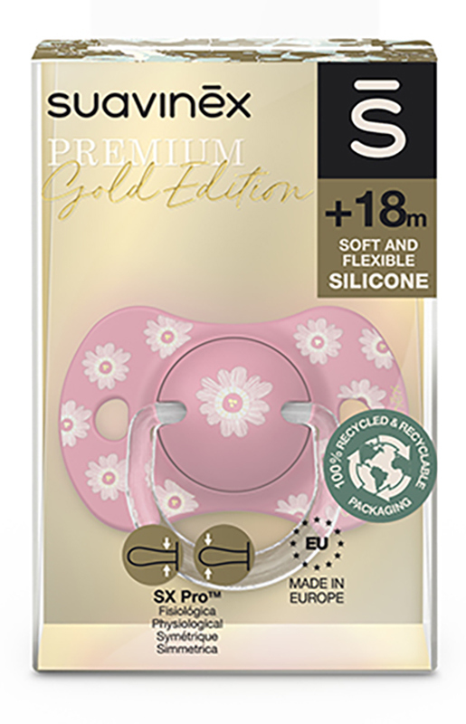 SUAVINEX GOLD SUCCHIETTO SILICONE +18 MESI SX PRO ROSA - Farmastop