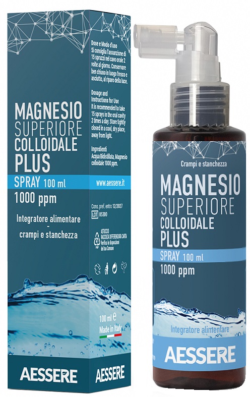 MAGNESIO SUPERIORE COLLOIDALE PLUS SPRAY 1000 PPM 100 ML - Farmastop