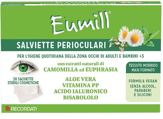 EUMILL SALVIETTE PERIOCULARI 20 PEZZI - Farmastop