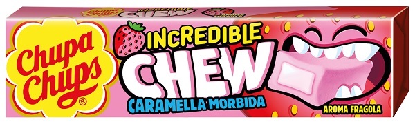 CHUPA CHUPS INCREDIBLE CHEW FRAGOLA 20 PEZZI - Farmastop
