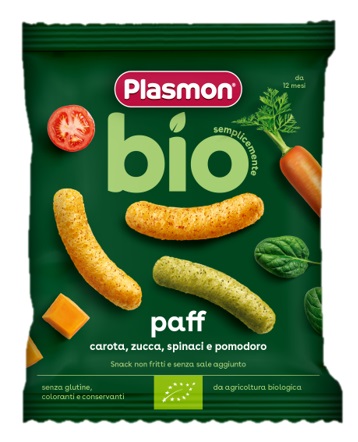 PLASMON PAFF BIO CAROTA ZUCCA SPINACI E POMODORO 15 G - Farmastop