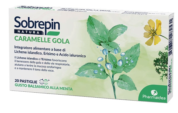 SOBREPIN NATURA CARAMELLE GOLA 20 PASTIGLIE - Farmastop