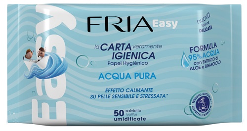 FRIA EASY CARTA IGIENICA ACQUA PURA EFFETTO CALMANTE 50 SALVIETTE - Farmastop