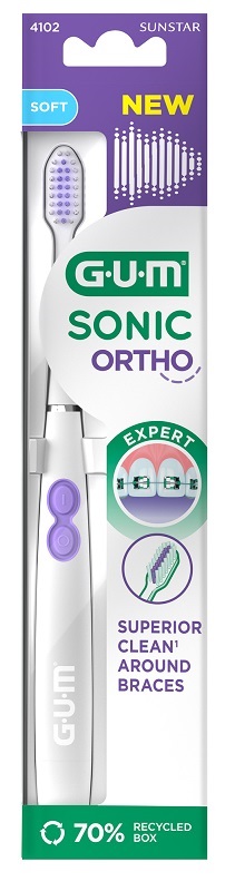 GUM SONIC ORTHO BATTERY TOOTHBRUSH - Farmastop