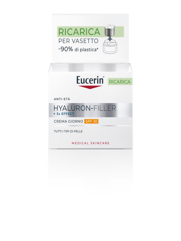 EUCERIN HYALURON-FILLER + 3X EFFECT CREMA GIORNO SPF30 RICARICA 50 ML - Farmastop