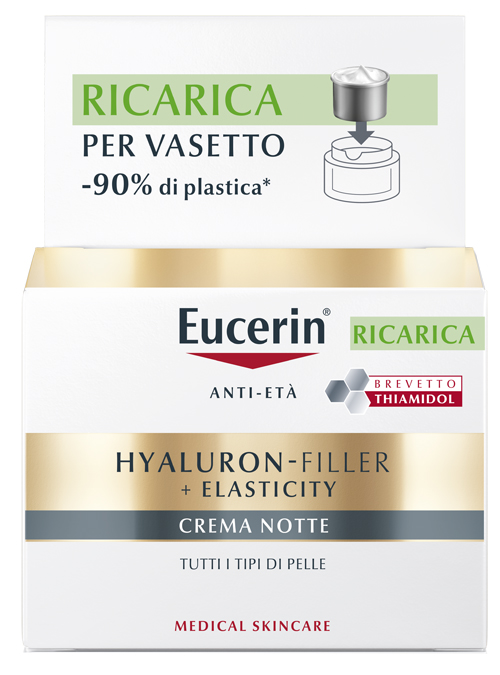 EUCERIN HYALURON-FILLER + ELASTICITY CREMA NOTTE RICARICA 50 ML - Farmastop