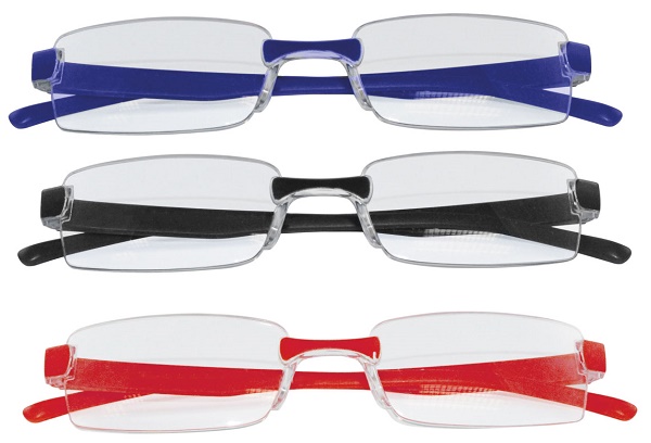 OCCHIALE DA LETTURA TWINS SILVER TRIPLE ROSSO BLU NERO +2,00 - Farmastop