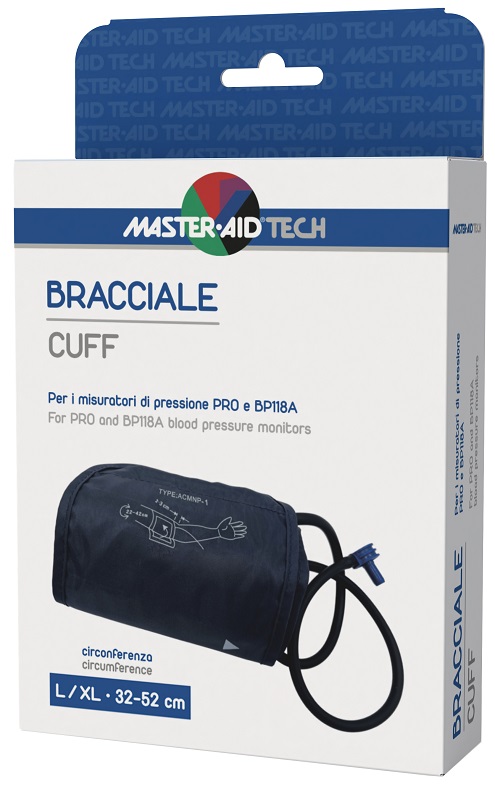 BRACCIALE PER MISURATORE DI PRESSIONE MASTER-AID TECH PRO E BP118A L/XL 32-52CM - Farmastop