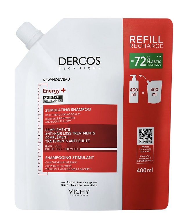 DERCOS TECHNIQUE SHAMPOO ENERGIZZANTE REFILL 400 ML - Farmastop