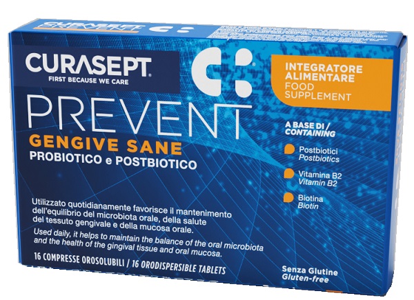 CURASEPT PREVENT GENGIVE SANE 16 COMPRESSE OROSOLUBILI - Farmastop