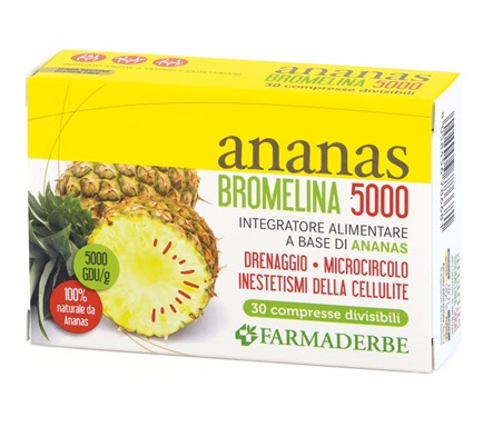 ANANAS BROMELINA 5000 30 COMPRESSE - Farmastop