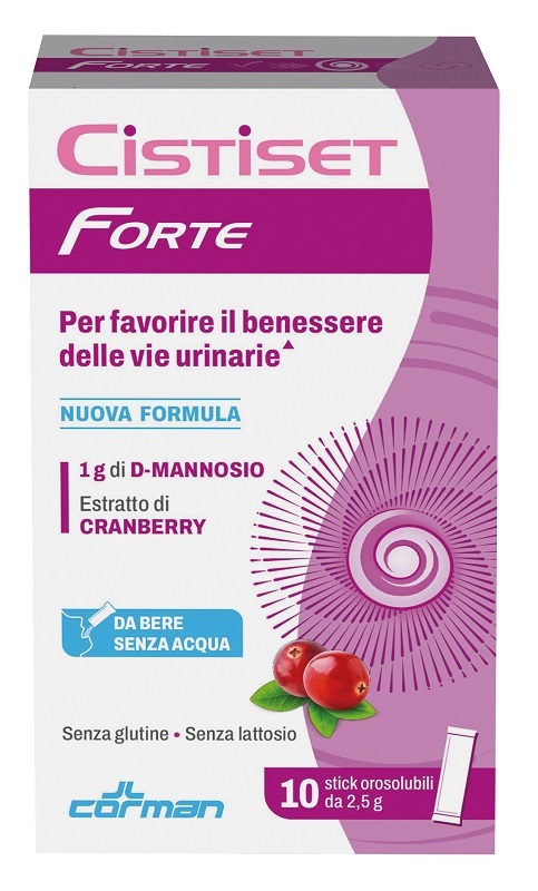 CISTISET FORTE 10 STICK OROSOLUBILI 2,5 G SENZA GLUTINE SENZA LATTOSIO - Farmastop