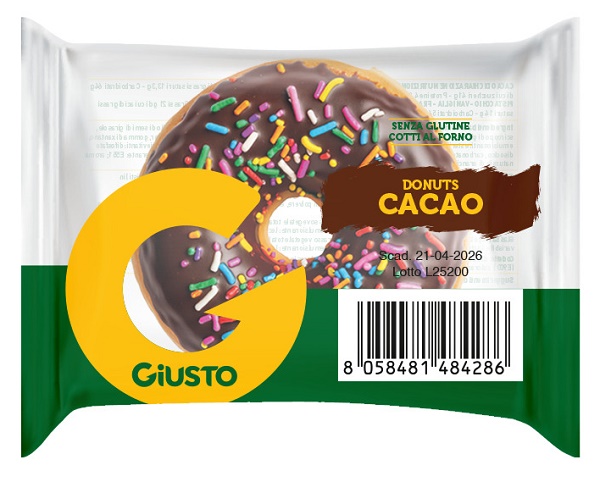 GIUSTO SENZA GLUTINE DONUTS CACAO 35 G - Farmastop