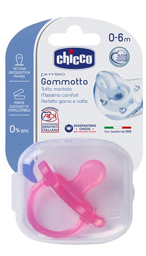 CHICCO GOMMOTTO IN SILICONE GIRL 0-6 MESI 1 PEZZO - Farmastop
