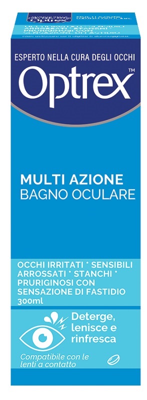 BAGNO OCULARE OPTREX MULTI AZIONE 300 ML + OCCHIERA FLESSIBILE - Farmastop
