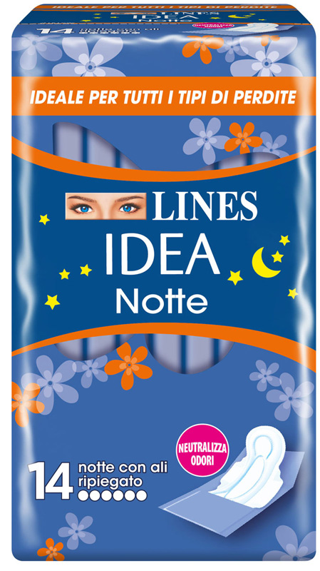 LINES IDEA NOTTE CON ALI RIPIEGATE 14 PEZZI - Farmastop