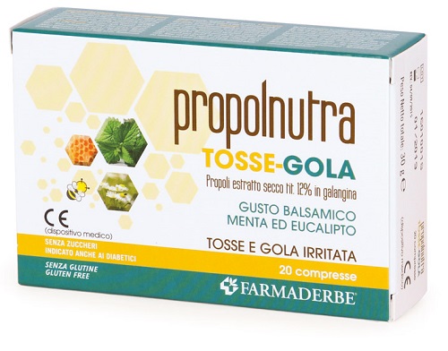 PROPOLNUTRA TOSSE-GOLA 20 COMPRESSE - Farmastop