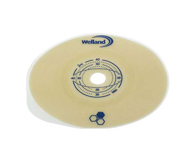 PLACCA PIANA RITAGLIABILE AURUM2 URO PER UROSTOMIA DIAMETRO 13-40 MM FLANGIA 45 MM 5 PEZZI - Farmastop