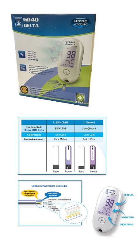 STRUMENTO PER MISURAZIONE GLICEMIA BRUNO GD40 DELTA - Farmastop