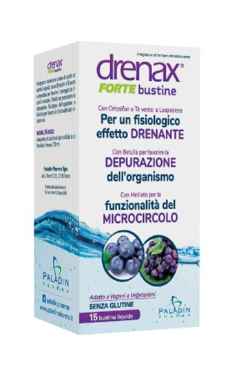 DRENAX FORTE MIRTILLO E UVA 15 BUSTINE - Farmastop