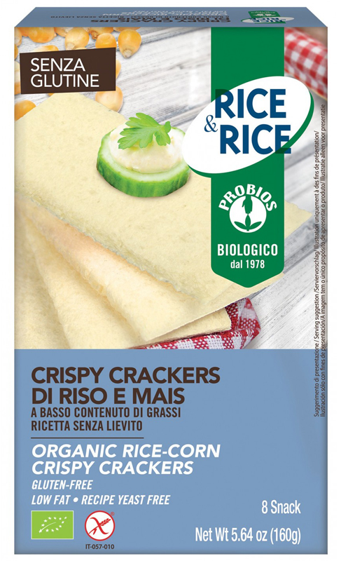 RICE&RICE CRISPY CRACKERS DI RISO E MAIS 160 G - Farmastop