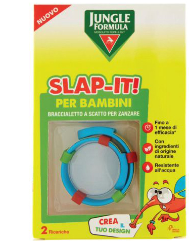 JUNGLE FORMULA SLAP-IT BRACCIALETTO ANTI-ZANZARE PER BAMBINI+ 2 RICARICHE - Farmastop