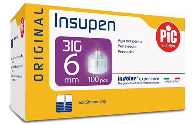 AGO PER PENNA DA INSULINA THIN PEN GAUGE 31 LUNGHEZZA 6 MM 100 PEZZI - Farmastop