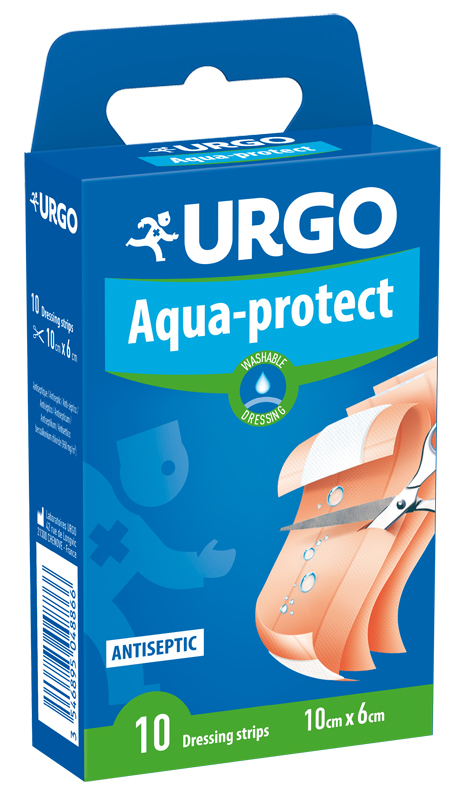 BENDA LAVABILE DA TAGLIARE URGO AQUA PROTECT 10 X 6 CM 10 PEZZI - Farmastop