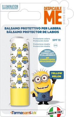 FARMASANKIDS BALSAMO LABBRA MINIONS SPF 15 MELONE GIALLO - Farmastop