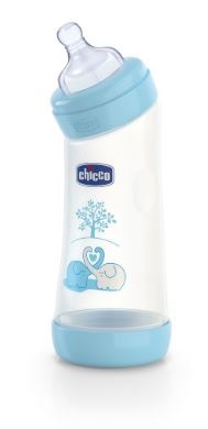 CHICCO BIBERON WELL BEING ANGOLATO IN POLIPROPILENE BOY DA 250 ML NORMAL SILICONE - Farmastop