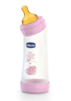 CHICCO BIBERON WELL BEING ANGOLATO IN POLIPROPILENE GIRL DA 250 ML NORMAL LATTICE - Farmastop