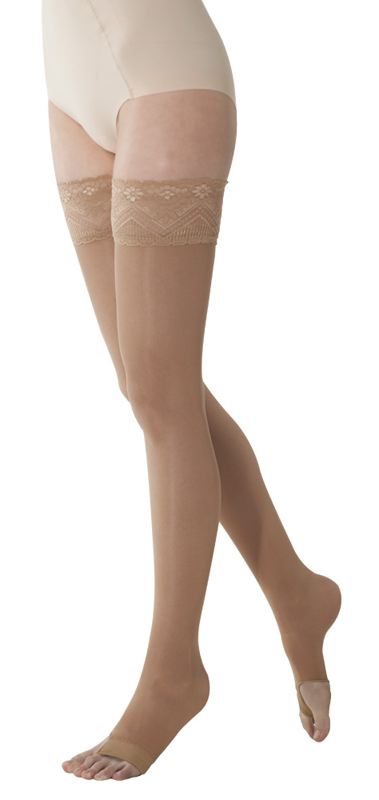 MARILYN 140 PUNTA APERTA CALZA AUTOREGGENTE CAMEL 2-M - Farmastop