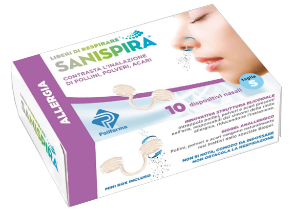 SANISPIRA ALLERGIA DISPOSITIVO NASALE 10 PEZZI TAGLIA S - Farmastop