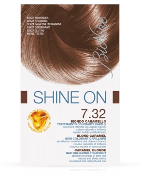 BIONIKE SHINE ON TRATTAMENTO COLORANTE CAPELLI BIONDO CARAMELLO 7.32 - Farmastop