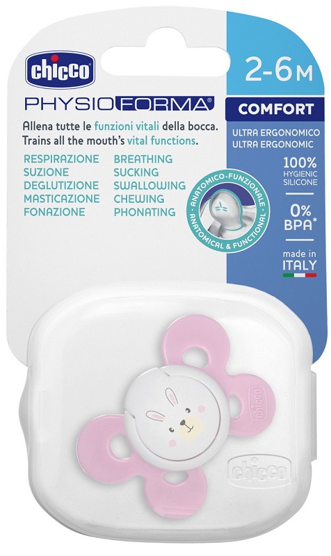 CHICCO SUCCHIETTO COMFORT GIRL IN SILICONE 2-6 MESI 1 PEZZO - Farmastop