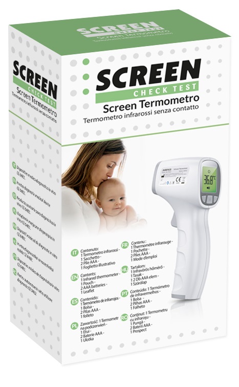 TERMOMETRO A INFRAROSSI SENZA CONTATTO SCREEN - Farmastop