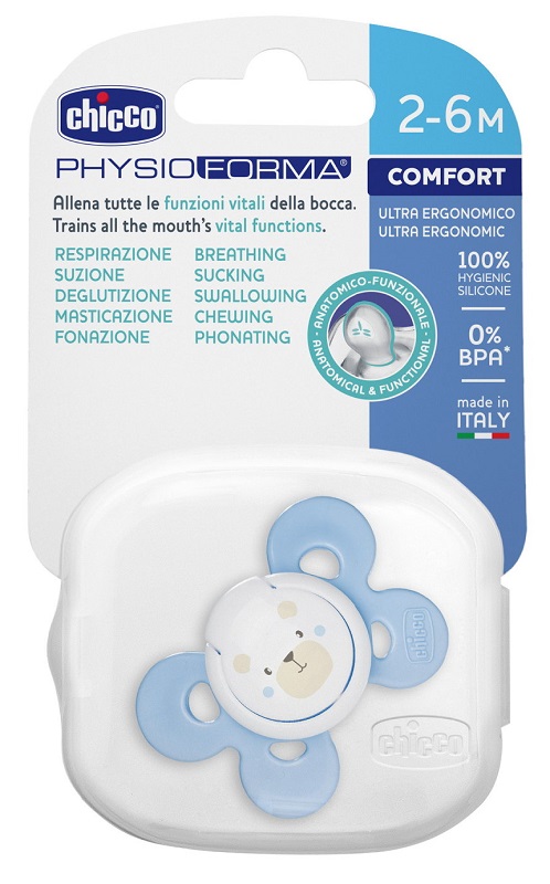 CHICCO SUCCHIETTO COMFORT BOY IN SILICONE 2-6 MESI 1 PEZZO - Farmastop