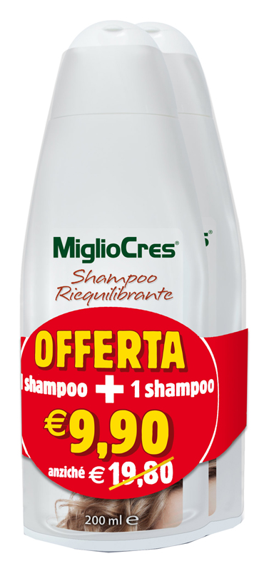 MIGLIOCRES BIPACK SHAMPOO RIEQUILIBRANTE 200 ML - Farmastop