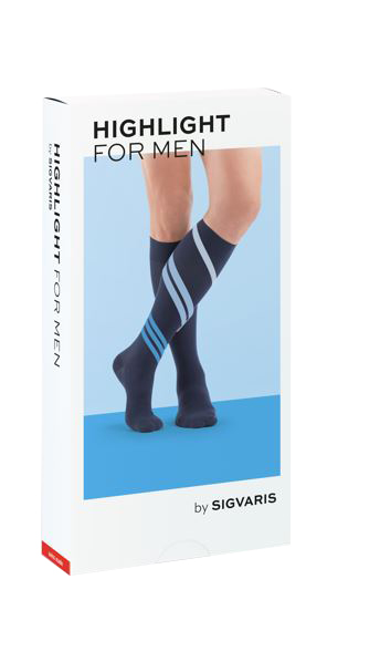 SIGVARIS HIGHLIGHT MEN GAMBALETTO NORMALE PUNTA CHIUSA ANTRACITE XL - Farmastop