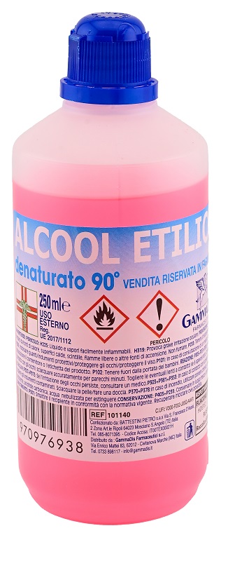 ALCOOL ETILICO DENATURATO 90 GRADI 250 ML - Farmastop