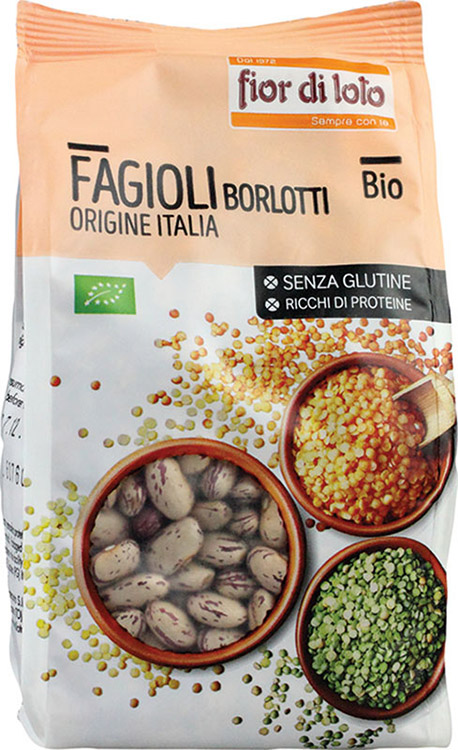 FAGIOLI BORLOTTI ITALIA SENZA GLUTINE BIO 400 G - Farmastop