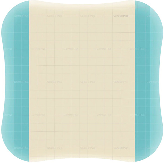 MEDICAZIONE SPECIALE ATTIVA CON IDROCOLLOIDE CON BORDI SMUSSATI COMFEEL PLUS 10X10 CM 10 PEZZI - Farmastop