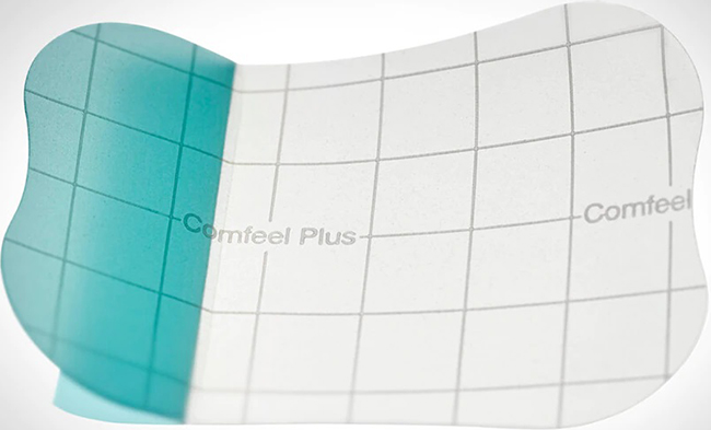 MEDICAZIONE SPECIALE ATTIVA TRASPARENTE CON IDROCOLLOIDE COMFEEL PLUS 5X7 CM 10 PEZZI - Farmastop