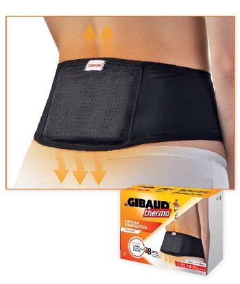 GIBAUD CINTURA TERMOATTIVA  RIUTILIZZABILE + 8 CEROTTI AUTORISCALDANTI - Farmastop